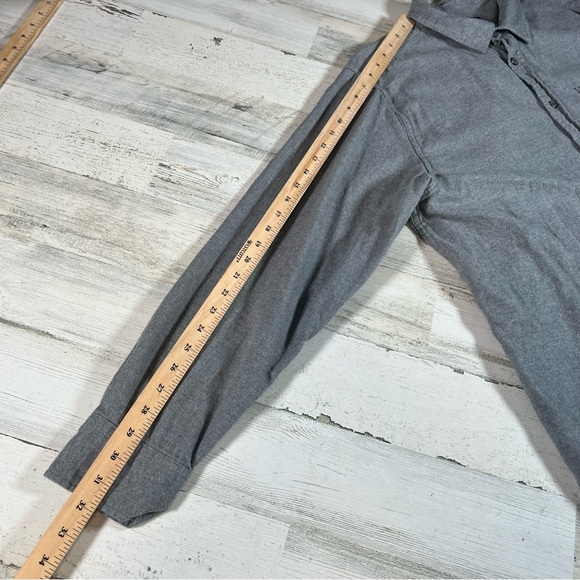 Eddie Bauer Men’s Long Sleeve Gray Cotton Flannel Button Shirt Size 2XL XXL - Picture 6 of 7